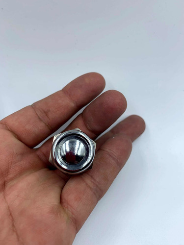 Apagador Botón Cromado Push 22x18mm 12volts Pieza B28023