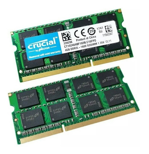 Memoria Ram Crucial Ddr3 8gb 1600mhz Para Laptop