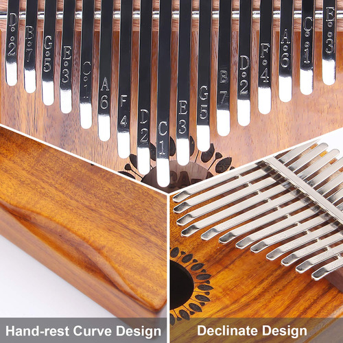 Calimba De 17 Teclas Portátil Piano Mbira Regalos Para Niños Madera