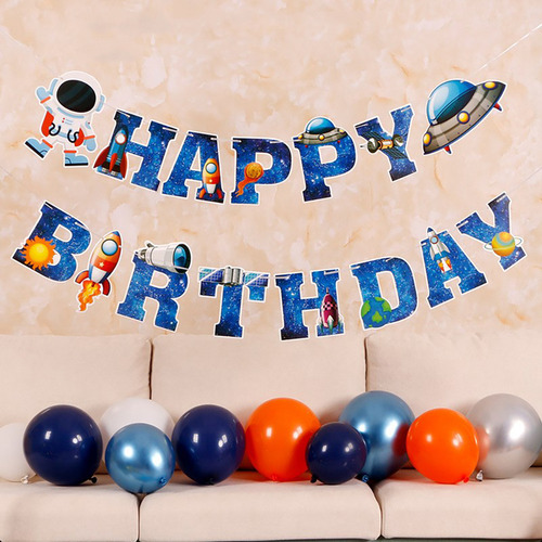 Tarta De Cumpleaños Con Diseño Espacial, Diseño Del Universo
