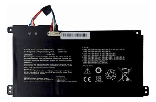 Bateria Para Asus E510m E510ma E410ma E410m E410ka B31n1912 Bateria Preto