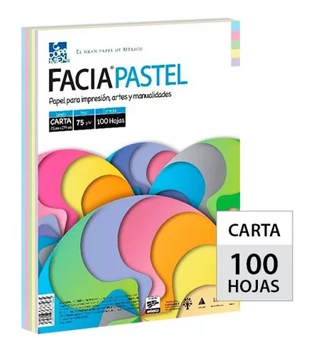 100 Hojas De Color Pastel Carta (8 Colores A Escoger)