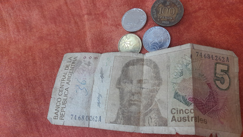 Vendo Moneda De 1901, 2017,2018 6 Cinco Australes 