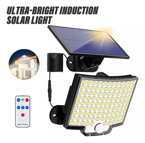 Luz Solar Led Superbrillante Con Sensor De Movimiento 140w