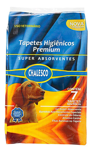 Chalesco tapete higiênico 90x60cm 7 unidades