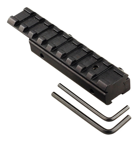 Imagen 4 de 5 de Adaptador Convertidor Riel Picatinny 11 A 20mm Weaver 10cm