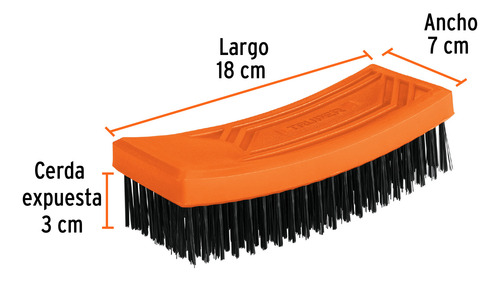 Cepillo De Alambre Rectangular Sin Mango + 3 Mini Cepillos