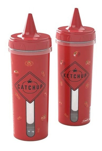 Bisnaga Bisnaguinha Porta Molho Decorada Ketchup 250ml