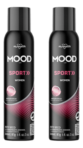 Desodorante Aero Mood 150ml Sport Women-kit C/2un