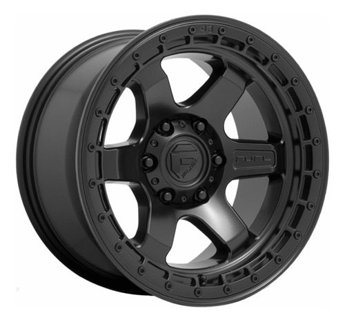 Fuel Black Matte Negro Rin 17x9.0 6 Huecos