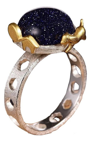 Anillo Perrito Galaxia Premium Plata Fina Exclusivo Detallad