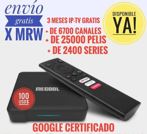 Imagen 7 de 7 de Mecool Atv Km1 Nuevo Tv Box Google Certificado 4 K Android10