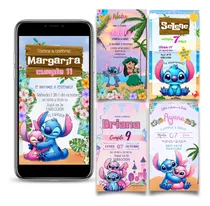 Comprar Invitación Digital Personalizada Stitch Y Angela Lilo Stitch