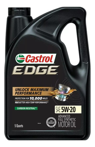 Aceite Castrol Edge 5w20 Sintético 4.73 Litros 100% Original
