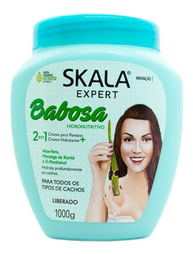 Mascara Babosa Aloe Vera Skala Vegana Hidratacion X 1000gr