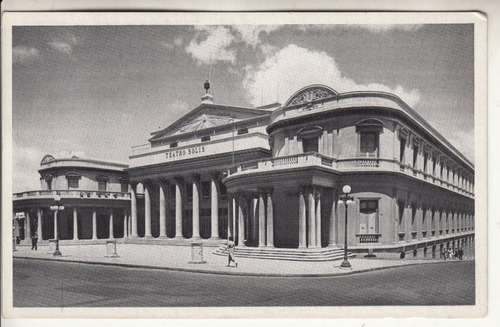 Antigua Postal Teatro Solis Ciudad Vieja Montevideo Vintage