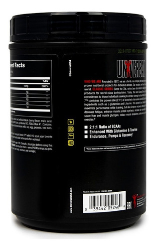 Atomic 7 Universal 1kg / BCAA + Glutamina + Taurina + Citrulina y Vit B 6