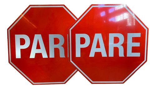 Pare - Carteles Viales/chapa Galvanizada/reflectivos 60x60