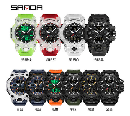 Relojes De Pulsera Transparentes De Moda Con Alarma Led A Pr
