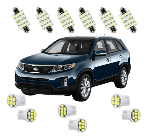 Led Pingo E Kia Sorento Farolete Placa Teto Ré Kit