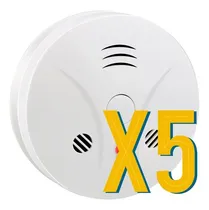 Comprar Pack Detectores De Humo Autónomo A Batería X 5 Unidades