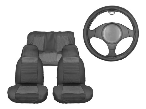 Juego Fundas Cubreasiento Vestidura Tela  Funda Volante Piel