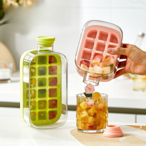 Moldes Reutilizables Para Cubitos De Hielo De 2 Piezas