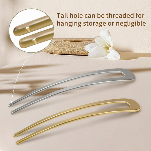 2 Piezas Horquillas Para Cabello Forma U Pinza Para Cabello