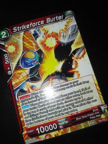 Strikeforce Burter Carta Dragon Ball