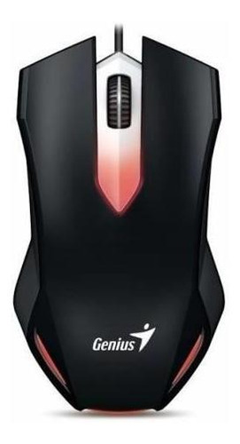 Mouse Genius X-g200 Usb Negro Con Led Rojo Para Juegos Pc