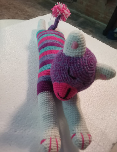 Amigurimi Gatito De Colores Tejido A Crochet Tejido A Mano