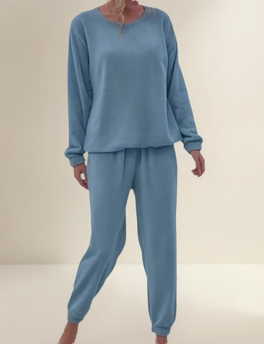 Pijama Mujer Micropolar. Flamengo. Dos Botones