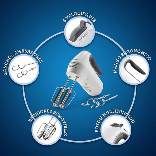 Oster Batidora De Mano 6 Velocidades Función Turbo Fpsthm353