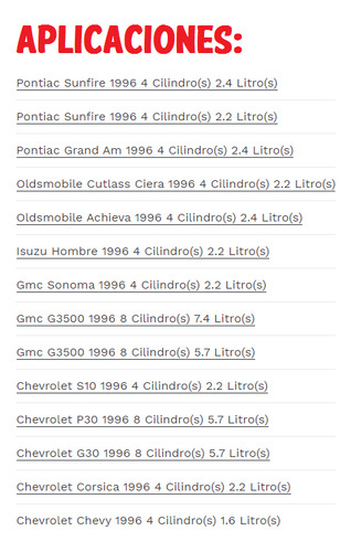 Sensor De Oxigeno Buick Century 95-96 Chevr. Tornado 04-10 (Usado)