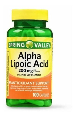 Alpha Lipoic Acid 200mg 100 Spring Valley Tabletas Tienda 