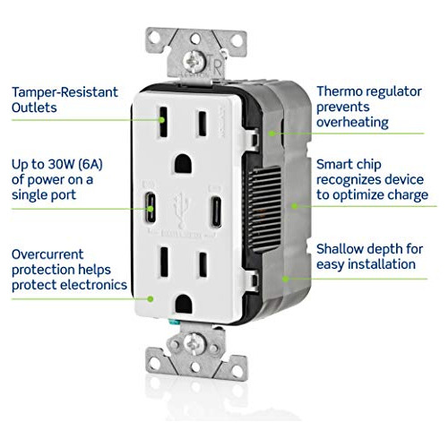 Tomacorriente Doble T5635 Para Pared Cargador Usb Tipo X0