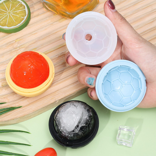 Molde Redondo De Silicona Para Cubos De Hielo, Diseño De Fút
