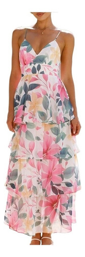 Vestido De Tirantes Con Estampado Floral B82b
