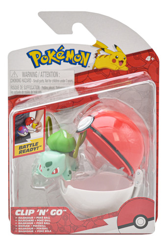 Pokemon Clip N Go Bulbasaur Con Poke Ball 5cm Jazwares