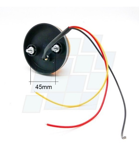 Imagen 3 de 6 de Baliza Rotativa Giratoria Flash Ambar Rojo 12v 24v P/ Amurar