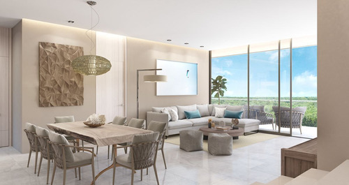 Departamento En Pre Venta En Playa Del Carmen, Campo De Golf