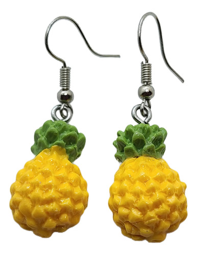 Aretes De Piña De Acero Inox Y Pasta Flexible 