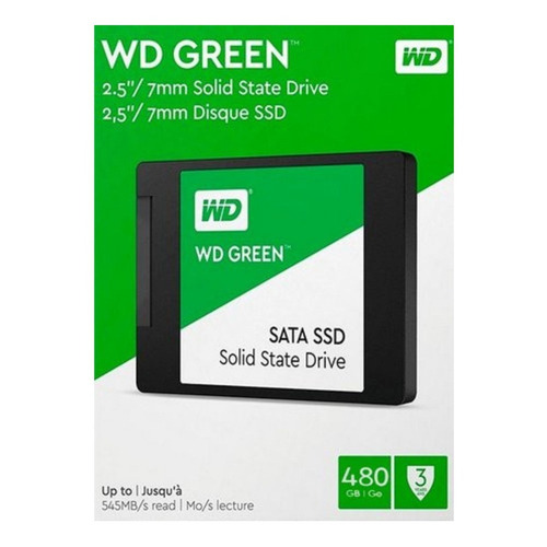 Hd Ssd Sata Iii Wd Green 480gb 2.5''/7mm - 500 Pc Notebook