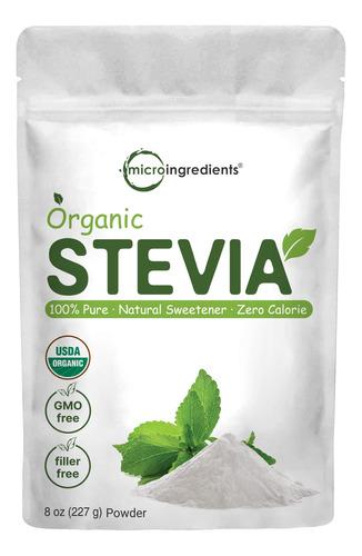 Micro Ingredients Polvo Con 90 % De Extracto De Stevia Organ