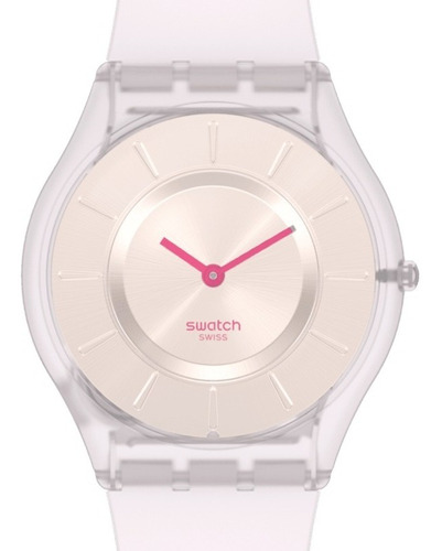 Reloj Swatch Mujer Creamy Ss08v101 Skin Ultra Chato Suizo