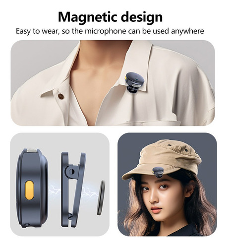Microfone De Lapela Para iPhone E Android Sem Fio 2.4g For Type-c (iphone15/android)