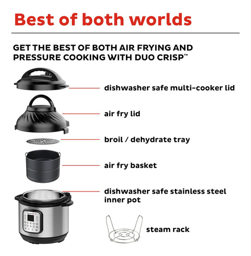 Freidora Y Olla A Presión Eléctrica Instant Pot Duo Crisp