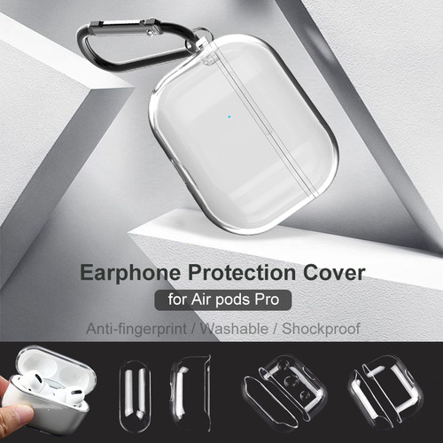 Funda De Carga Para AirPods Pro, Carcasa De Tpu Transparente