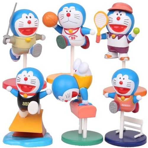 Doraemon Colección X 6 Figuras En Bolsa