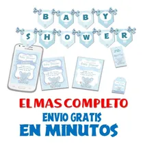 Comprar Kit Imprimible Candy Bar Baby Shower Elefante Bebe Nene Full